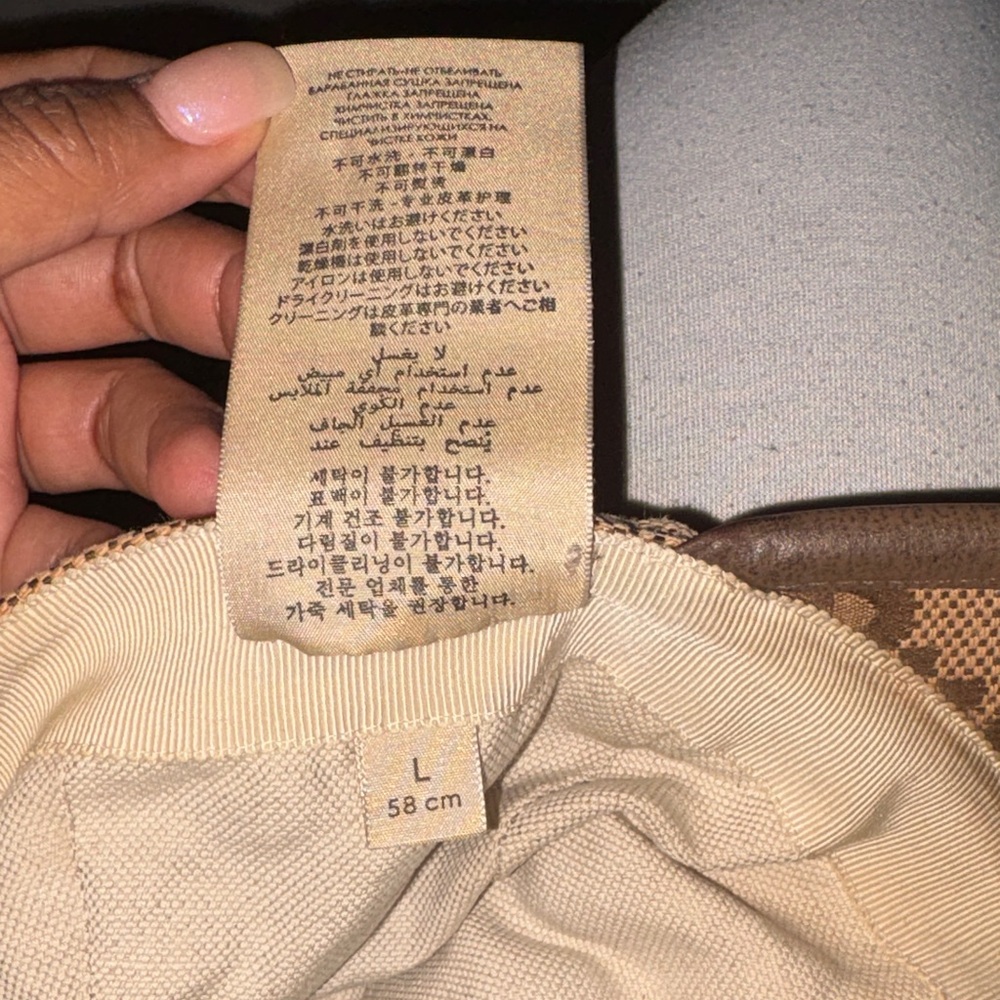 Gucci Beige and Brown GG Canvas Cap - Picture 7 of 7